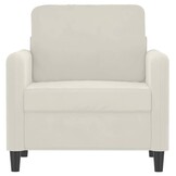 VidaXL Fauteuil Crème Fluweel - 30% Korting