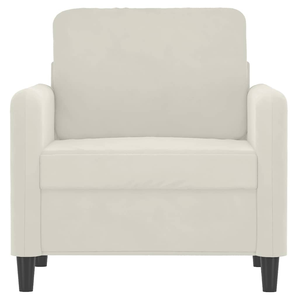 VidaXL Fauteuil Crème Fluweel - 30% Korting