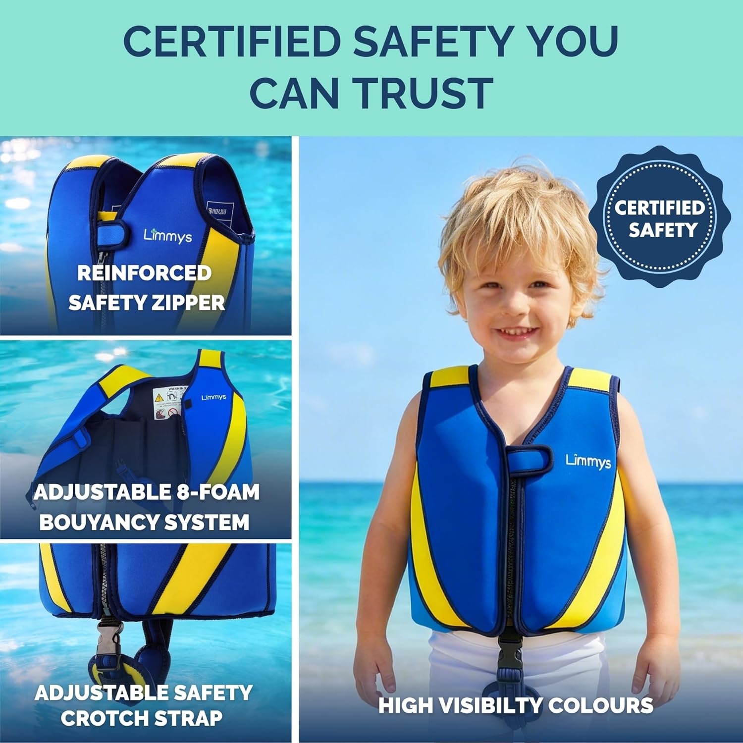 Limmys Zwemvest Kinderen Royal Blue (34% Korting)