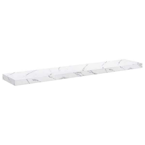 Wandplank met Opbergruimte Wit Marmer - 120 cm - 33% Korting