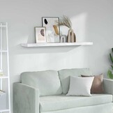 Wandplank met Opbergruimte Wit Marmer - 120 cm - 33% Korting