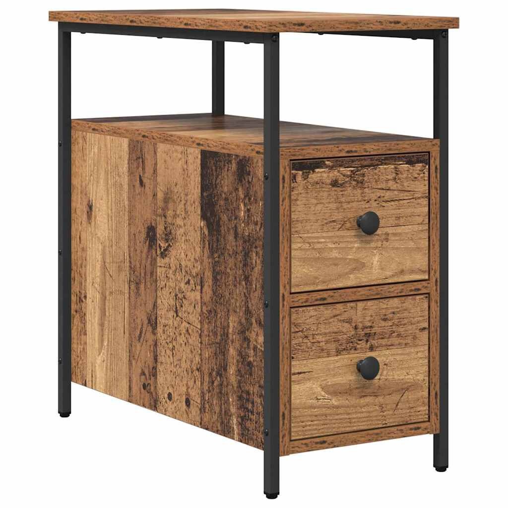 vidaXL Nachtkastje Oud Hout met Lade - 34% Korting!