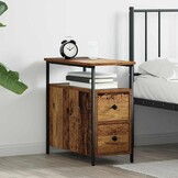 vidaXL Nachtkastje Oud Hout met Lade - 34% Korting!