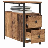 vidaXL Nachtkastje Oud Hout met Lade - 34% Korting!