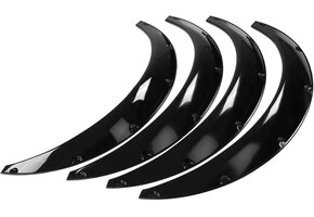 Universele Spatbordverbreders - 4 stuks - ABS Zwart Flexibel