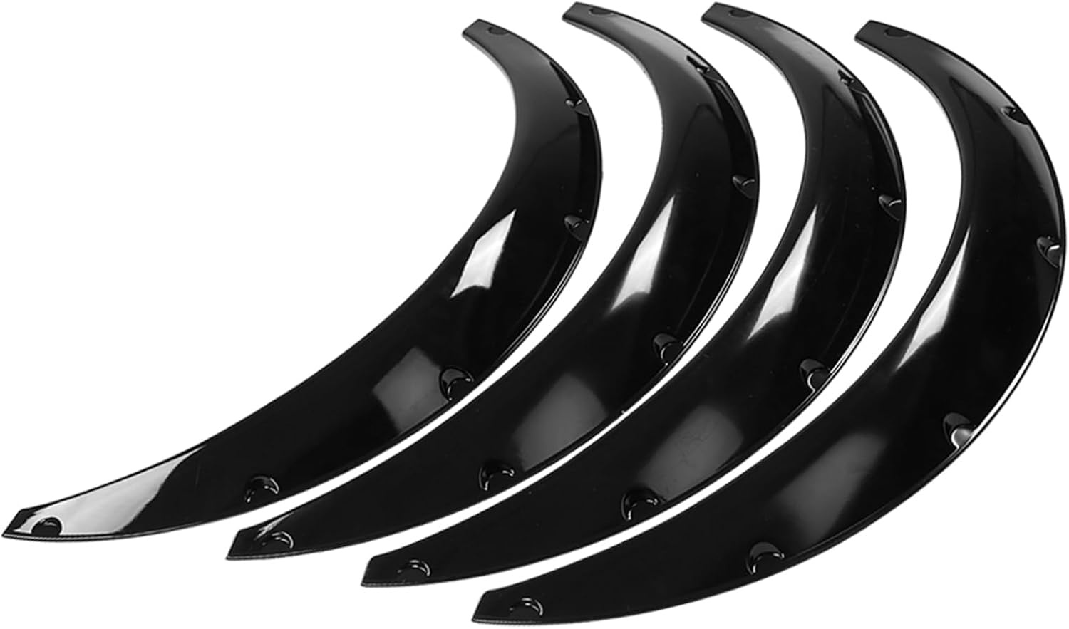 Universele Spatbordverbreders - 4 stuks - ABS Zwart Flexibel