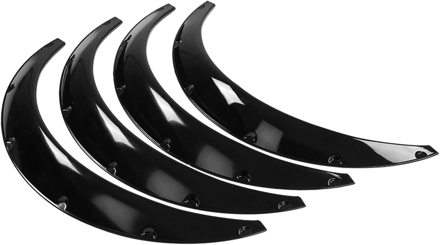 Universele Spatbordverbreders - 4 stuks - ABS Zwart Flexibel