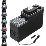 Opbergconsole VW T4-T6.1 Zwart Gla met USB & LED - 30% Korting!