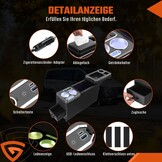 Opbergconsole VW T4-T6.1 Zwart Gla met USB & LED - 30% Korting!