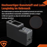 Opbergconsole VW T4-T6.1 Zwart Gla met USB & LED - 30% Korting!