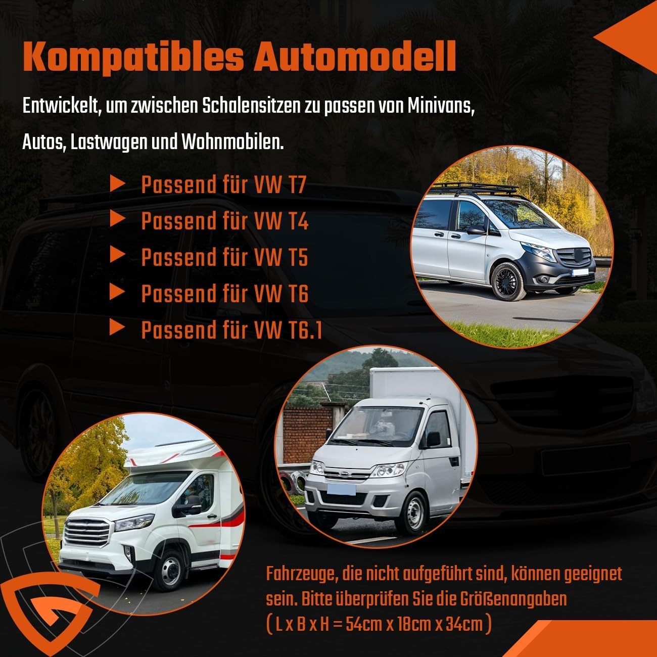 Opbergconsole VW T4-T6.1 Zwart Gla met USB & LED - 30% Korting!