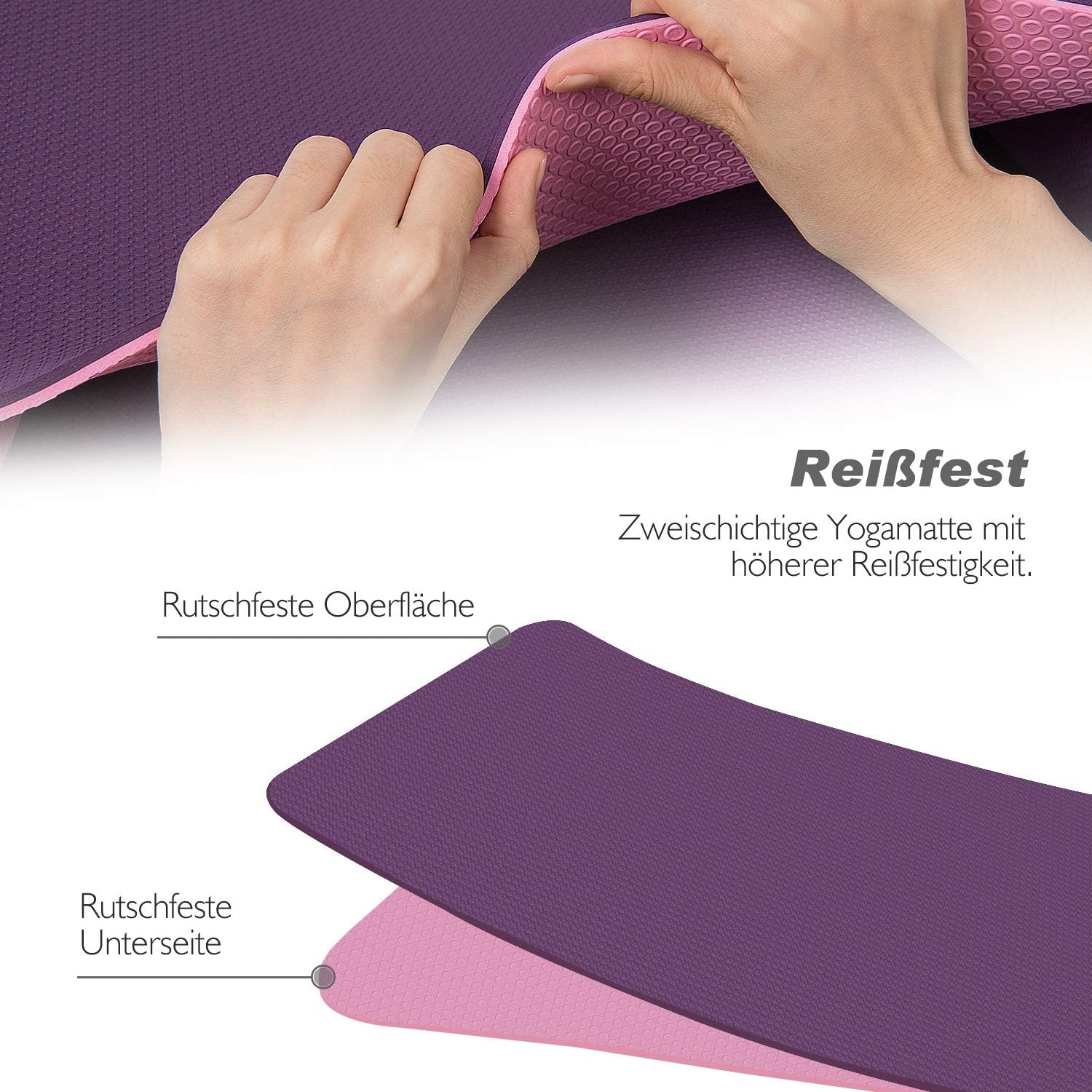 Lila Yogamat TPE Antislip 0,6cm dik - 27% Korting