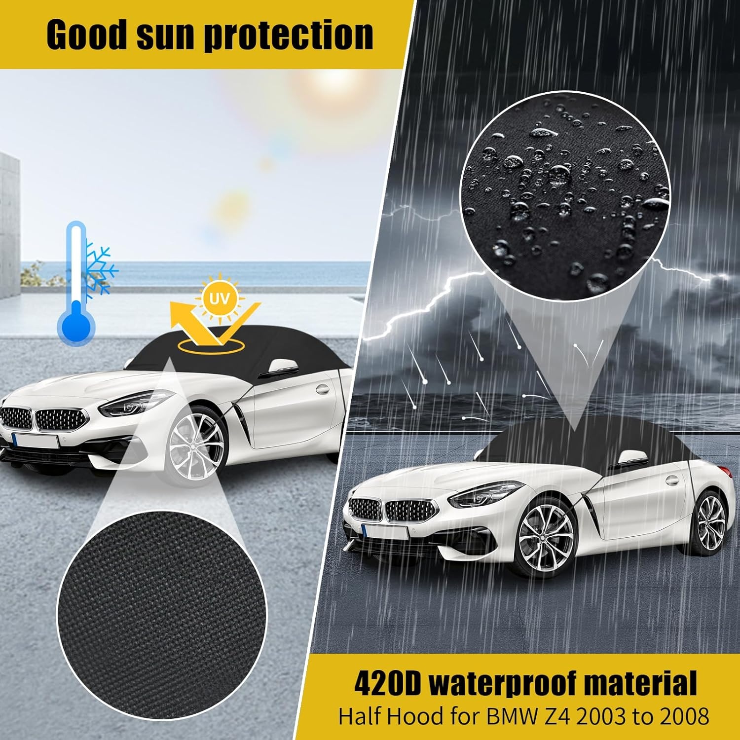 Half Autohoes Waterdicht BMW Z3/Z4 (E85) - Koel & Beschermd - 28% Korting!