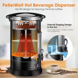 17L RVS Filterkoffieapparaat - 113 Kops - Snel & Dubbelwandig
