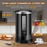 17L RVS Filterkoffieapparaat - 113 Kops - Snel & Dubbelwandig