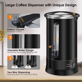 17L RVS Filterkoffieapparaat - 113 Kops - Snel & Dubbelwandig