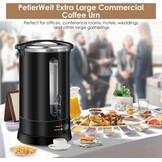 17L RVS Filterkoffieapparaat - 113 Kops - Snel & Dubbelwandig