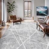 Modern Geometrisch Vloerkleed IJsgrijs | 200x280 cm | Wasbaar & Antislip | -29%