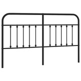 vidaXL Hoofdbord Metaal Zwart 160 cm - 34% Korting