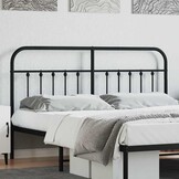 vidaXL Hoofdbord Metaal Zwart 160 cm - 34% Korting
