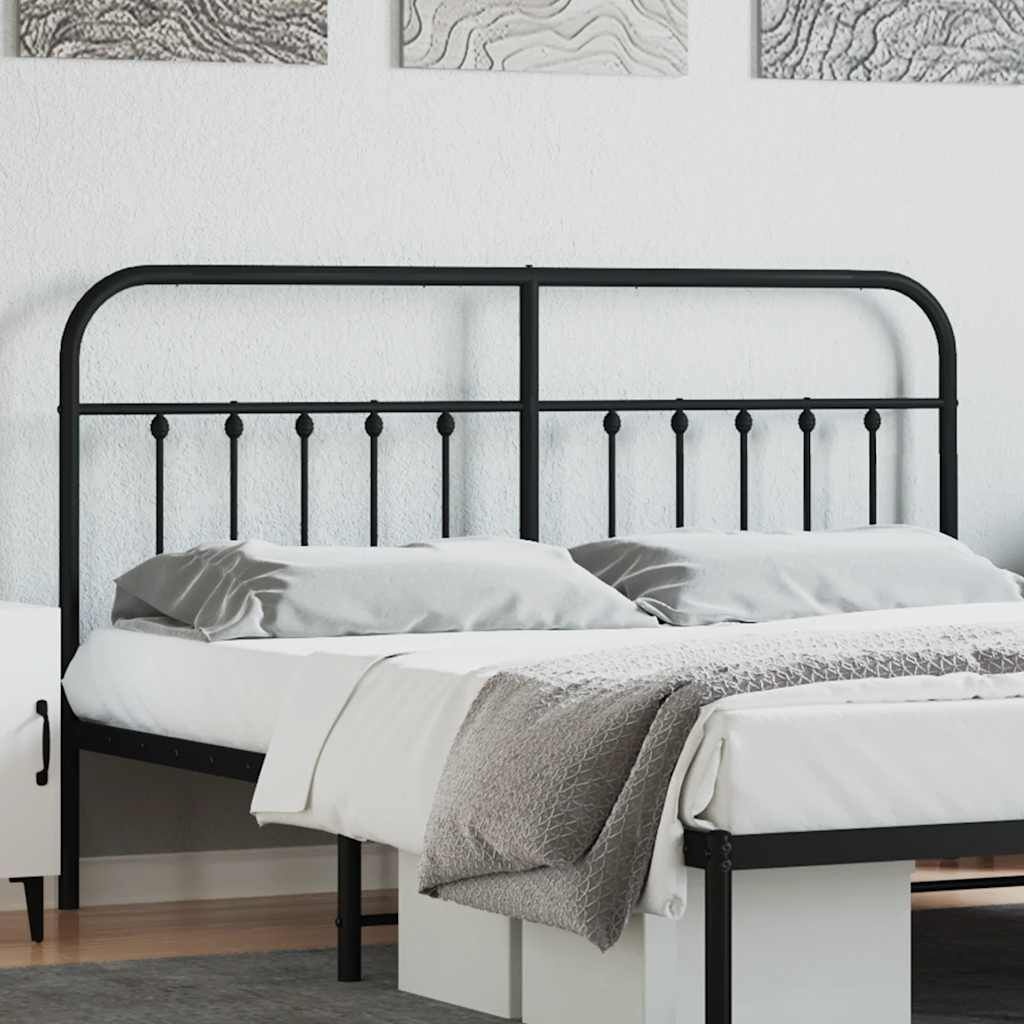 vidaXL Hoofdbord Metaal Zwart 160 cm - 34% Korting