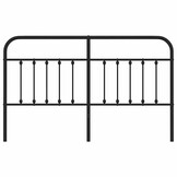 vidaXL Hoofdbord Metaal Zwart 160 cm - 34% Korting