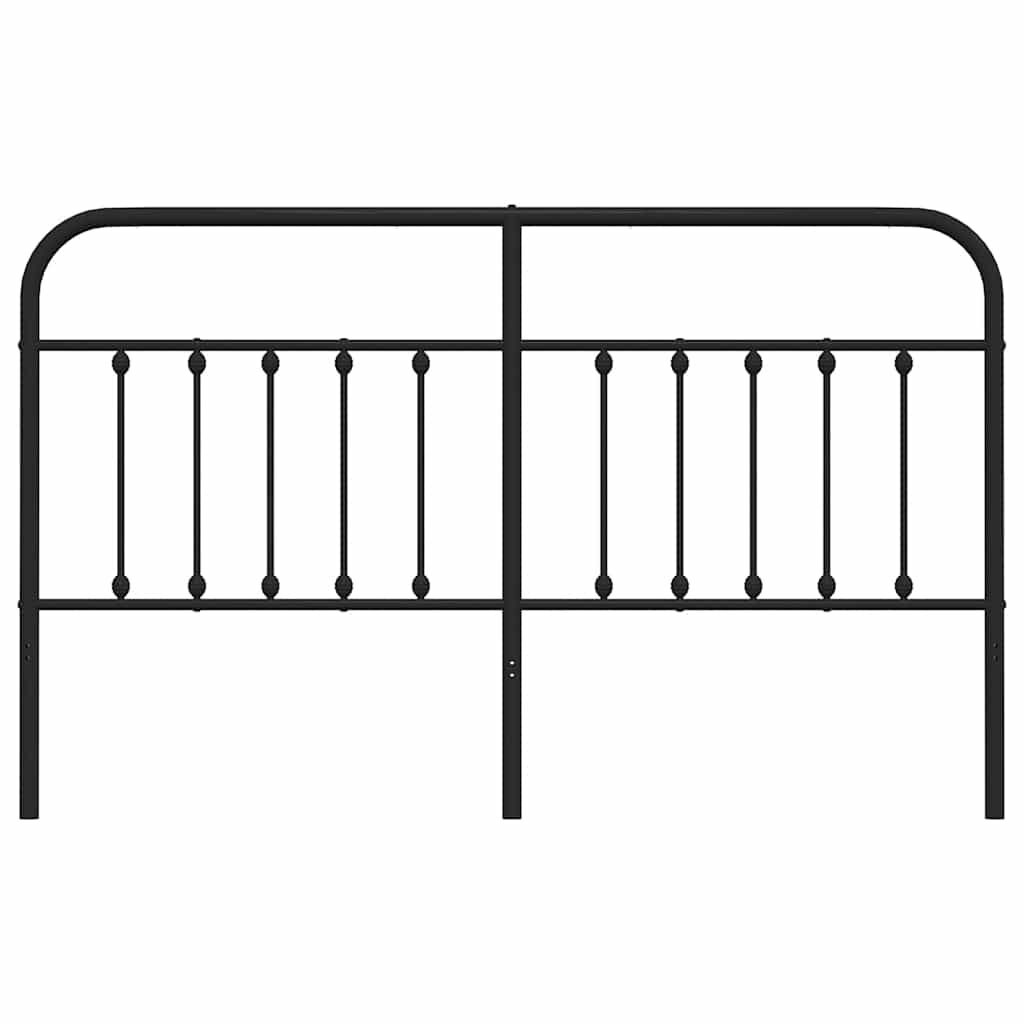 vidaXL Hoofdbord Metaal Zwart 160 cm - 34% Korting