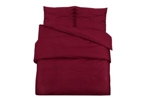 Katoenen Dekbedovertrekset 220x240cm Bordeauxrood - 45% Korting!