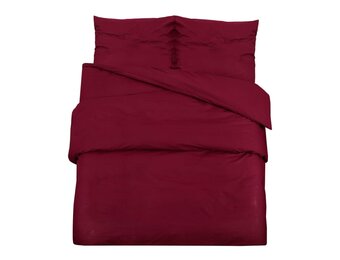VidaXL Katoenen Dekbedovertrekset Bordeauxrood 220x240 cm - 33% Korting!
