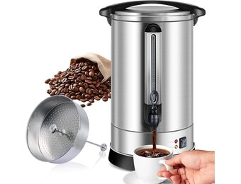 17L RVS Filterkoffieapparaat 113 Kopjes 1500W - Zilver | 28% Korting