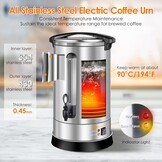 17L RVS Filterkoffieapparaat 113 Kopjes 1500W - Zilver | 28% Korting