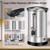 17L RVS Filterkoffieapparaat 113 Kopjes 1500W - Zilver | 28% Korting
