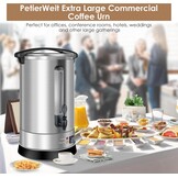 17L RVS Filterkoffieapparaat 113 Kopjes 1500W - Zilver | 28% Korting