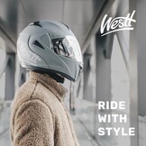 Systeemhelm Motorhelm Grijs Maat M - 34% Korting!