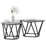Moderne Bijzettafelset 2 stuks - Grijs Sonoma - 33% Korting