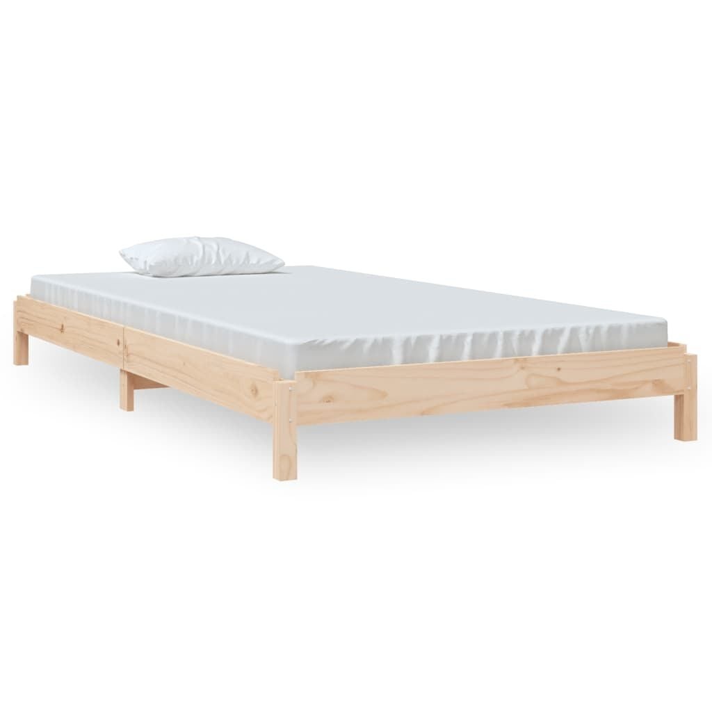 Stapelbaar Bed 100x200 cm Massief Grenenhout - 34% Korting