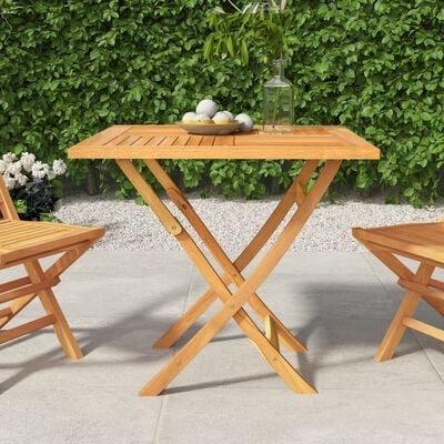 Teakhouten Tuintafel Inklapbaar 85x85cm - 34% Korting!