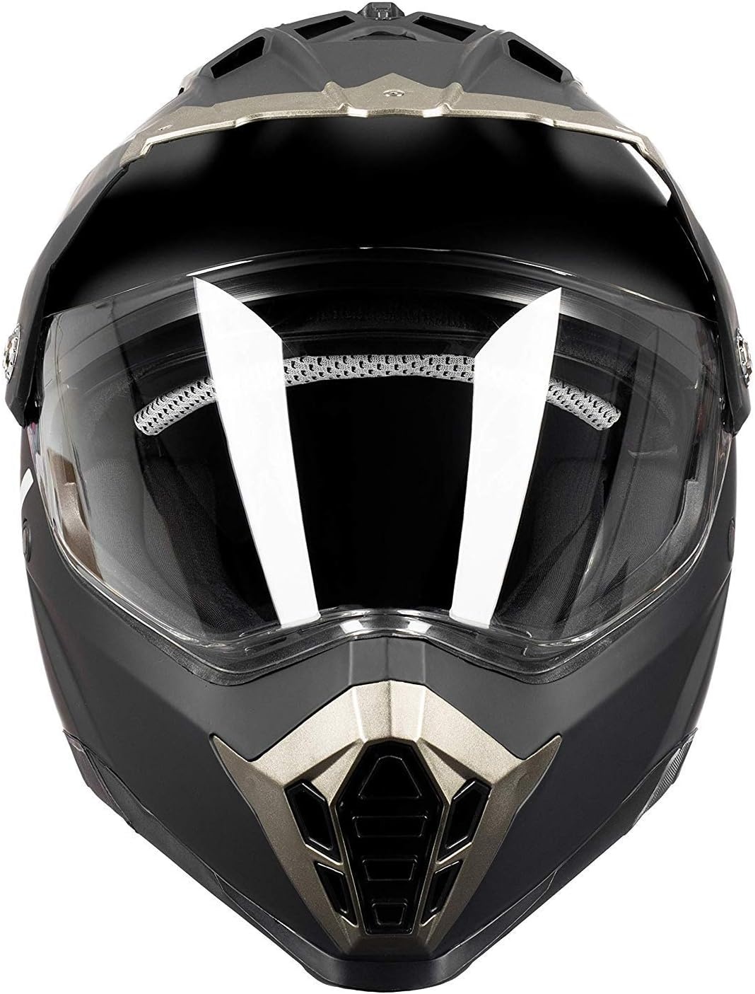 Crossmotorhelm Mat Zwart met Dubbel Vizier & NFC - 34% Korting