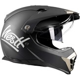 Crossmotorhelm Mat Zwart met Dubbel Vizier & NFC - 34% Korting