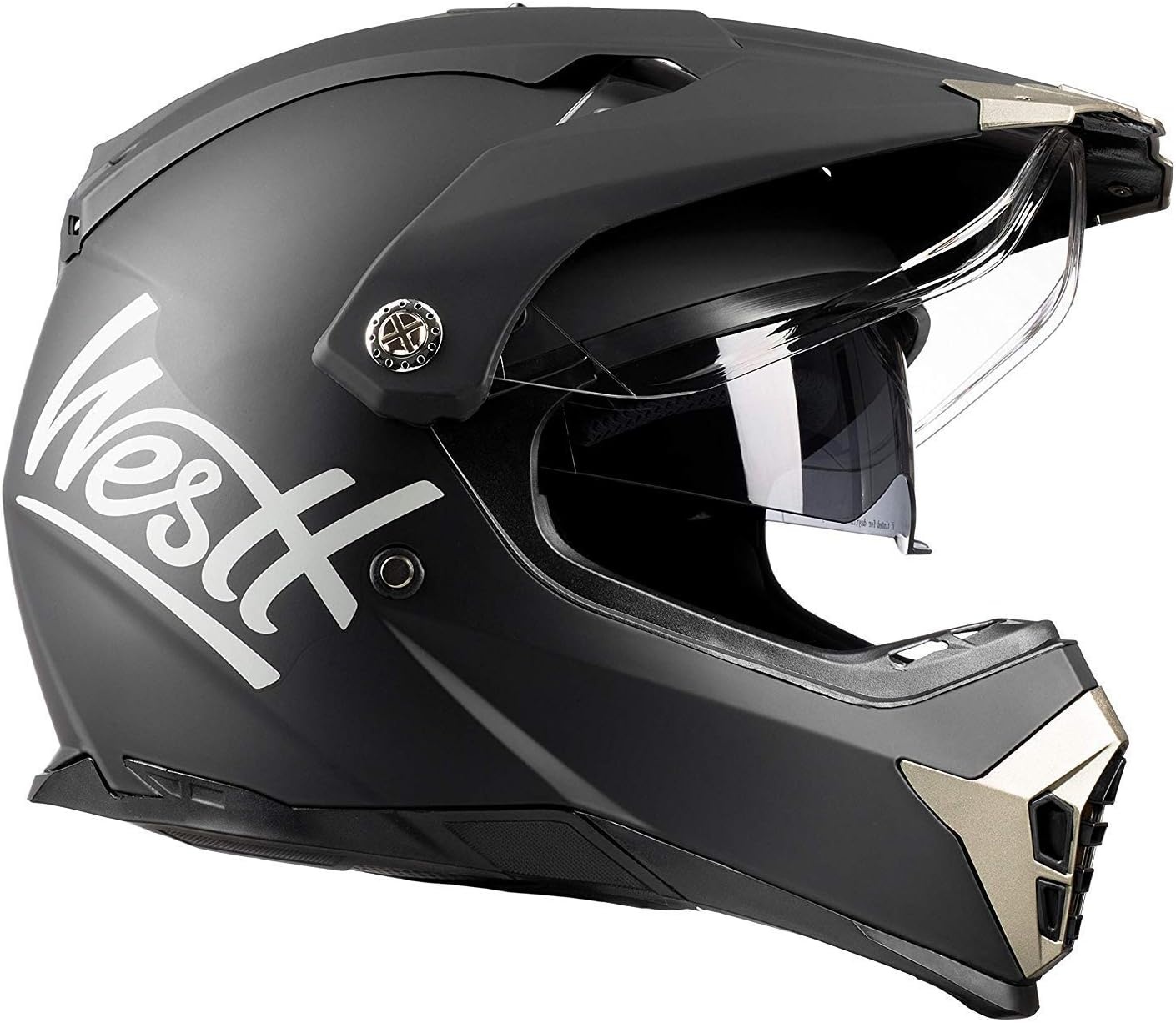 Crossmotorhelm Mat Zwart met Dubbel Vizier & NFC - 34% Korting