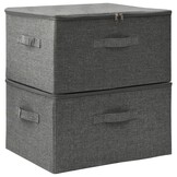 vidaXL Opbergboxen 2 st. Antraciet 43x34x23 cm - 33% Korting