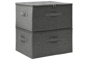 vidaXL Opbergboxen Antraciet 2 stuks - 50% Korting