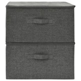 vidaXL Opbergboxen 2 st. Antraciet 43x34x23 cm - 33% Korting