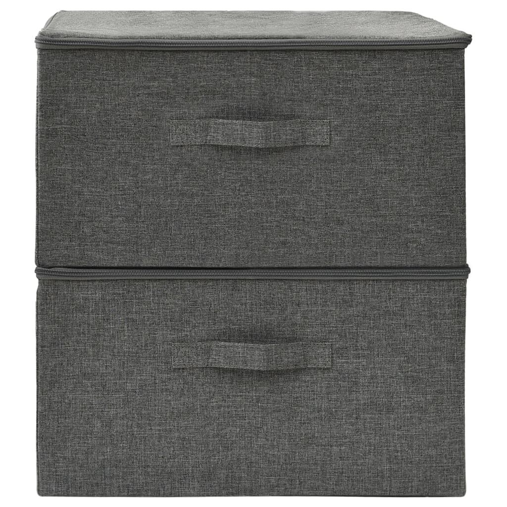 vidaXL Opbergboxen 2 st. Antraciet 43x34x23 cm - 33% Korting