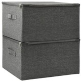 vidaXL Opbergboxen 2 st. Antraciet 43x34x23 cm - 33% Korting