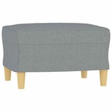 Voetenbank Lichtgrijs Stof - 60x50x41 cm - 34% Korting!