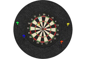 Wandbeschermer Dartbord Rond Vilt Zwart 30x30cm - 64% Korting!