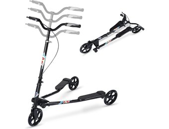 Wiggle Scooter Zwart - Opvouwbaar & Verstelbaar - 34% Korting!
