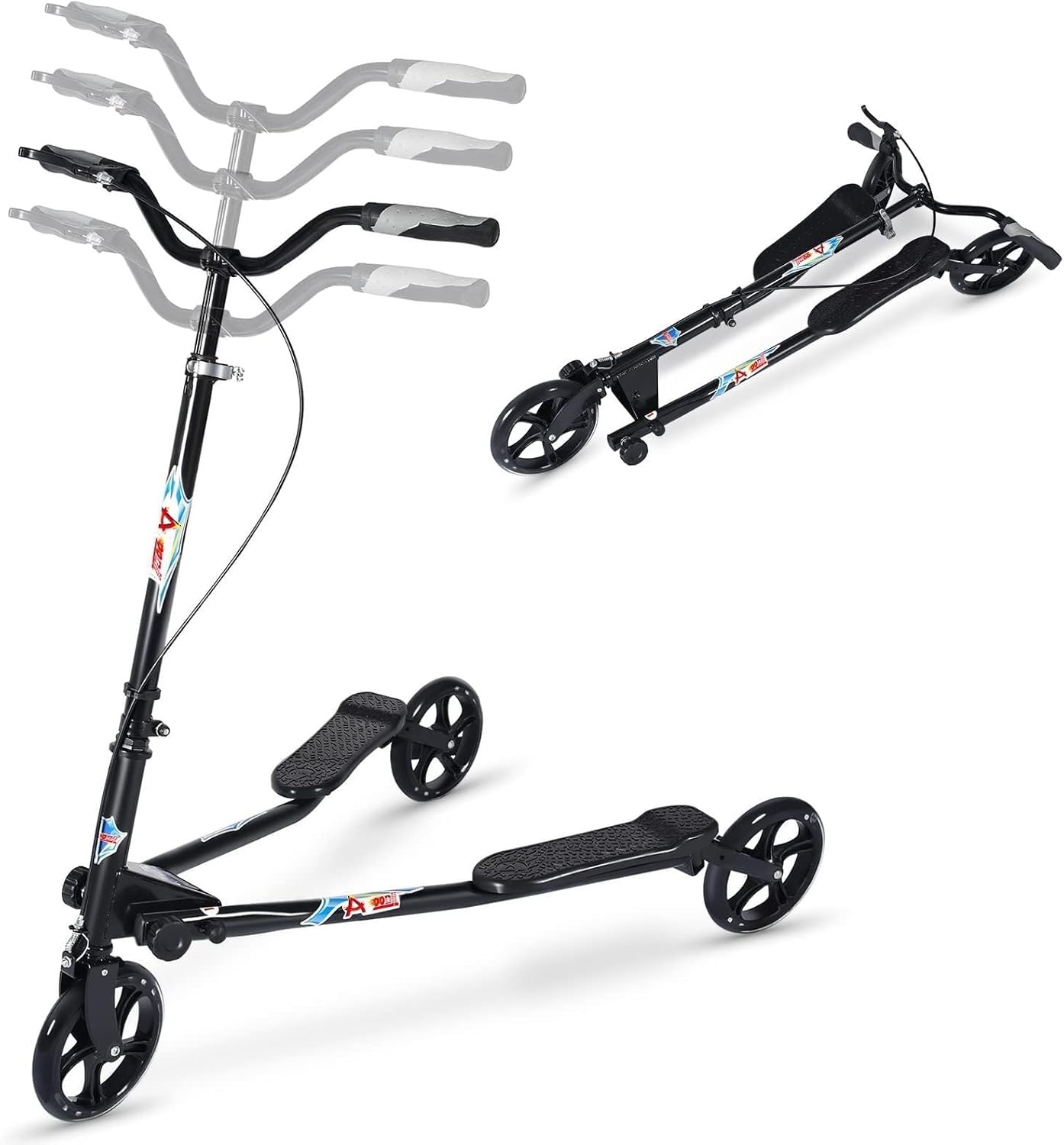 Wiggle Scooter Zwart - Opvouwbaar & Verstelbaar - 34% Korting!