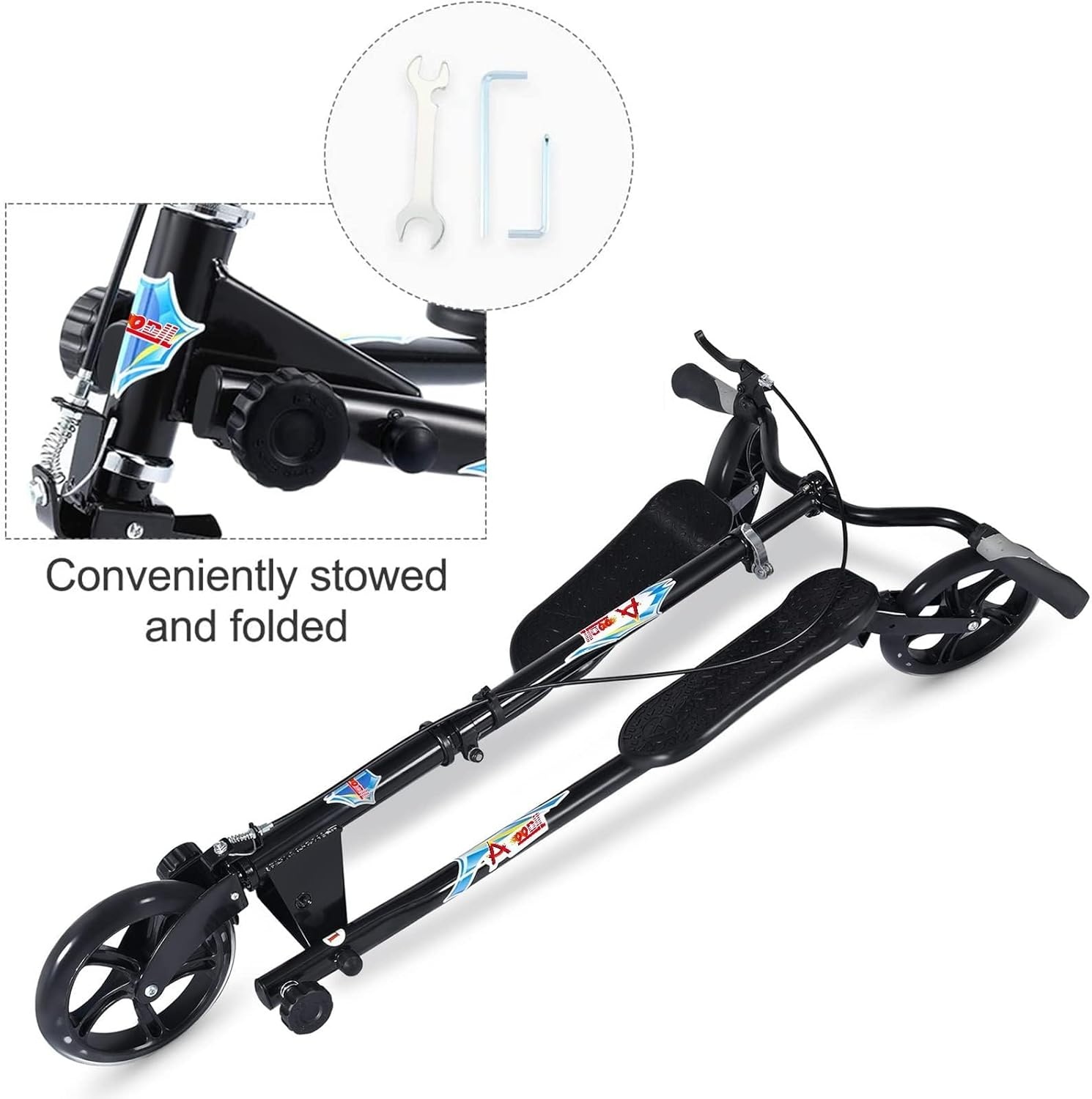 Wiggle Scooter Zwart - Opvouwbaar & Verstelbaar - 34% Korting!